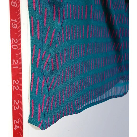 Blink London Boho Peasant Blouse Womens M Floral Statement Top Artsy Flowy - Picture 8 of 9